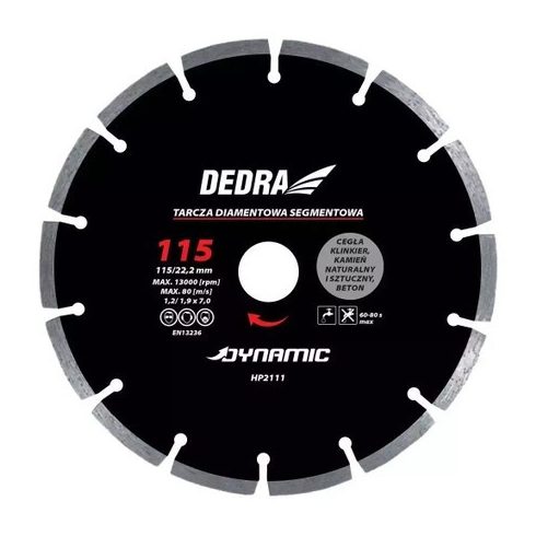 DEDRA Dynamic 300/25,4mm szegmentált gyémánt vágótárcsa   HP2118E