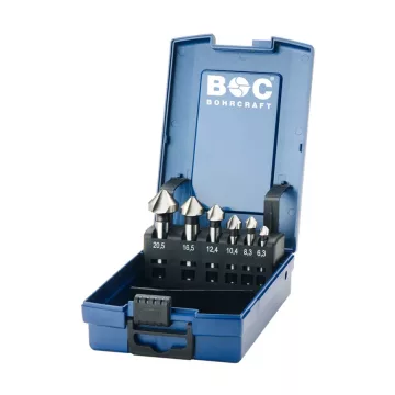   BOHRCRAFT Countersink Set 90° Three-Flute HSS 6r.6.3-20.5 KS6-K ABS-Box  031601-0088
