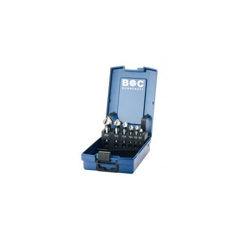 BOHRCRAFT kúpsüllyesztő készlet 90° három vágóélű HSS 6r.6,3-20,5 KS6-K ABS-Box  031601-0088