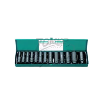   HANS 1/2" Long Socket Set 13 pcs, 10–30×80 mm, CrMo, 84613M