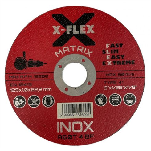 FLEX X-FLEX MATRIX fémvágó korong INOX 125x1,0x22.23 mm 990001