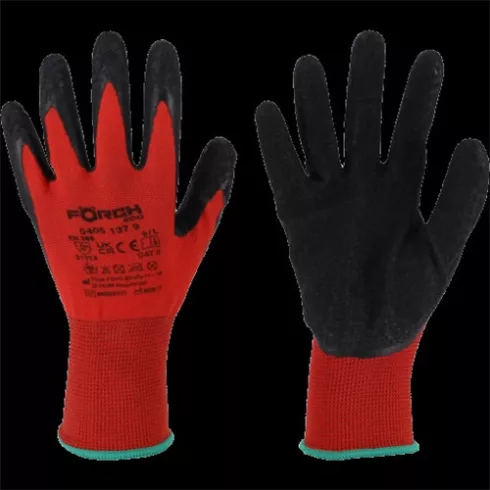 FÖRCH FINOMKÖTÖTT KESZTYŰ LATEX ECO PIROS MÉRET:10  540513710