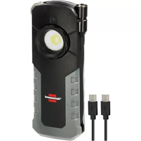 BRENNENSTUHL Professional induktív/USB C újratölthető LED-es kézilámpa 1000+380lm 12h fényidővel HL1000ACW
