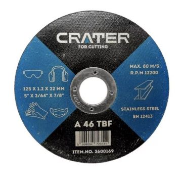   VÁGÓKORONG ROZSDAMENTES ANYAGH.BS CRATER 125x1,2x22   3600169