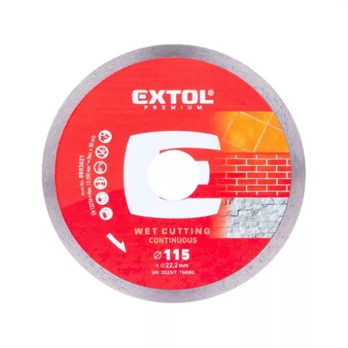 Gyémántvágó csempe vágáshoz (folytonélű) extra vékony 115×1,1×22,2mm