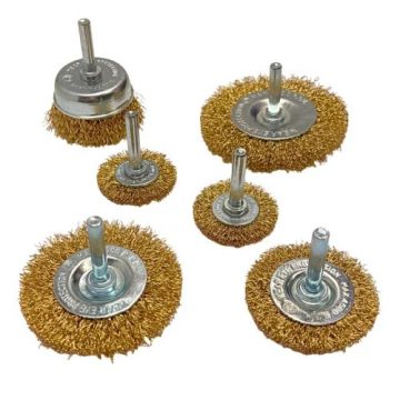   Drótkefe készlet rézszálas 6-os csappal 6db/csomag  322H335