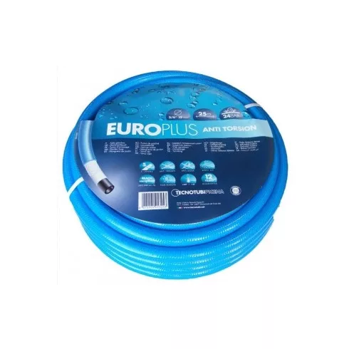 Locsolótömlő 1/2" 25m csavarodásmentes slag Europlus Blue