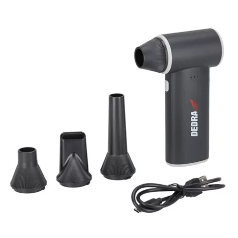 DEDRA vezeték nélküli mini légfúvó 7,4 V akkumulátor kapacitás 2x2500 mAh USB töltés   DEPP015